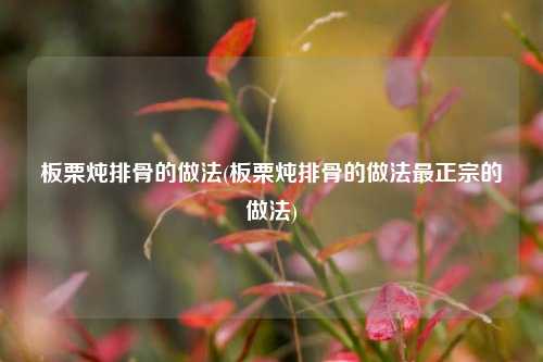 板栗炖排骨的做法(板栗炖排骨的做法最正宗的做法)
