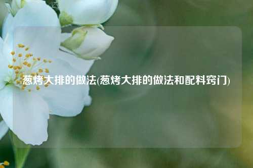 葱烤大排的做法(葱烤大排的做法和配料窍门)